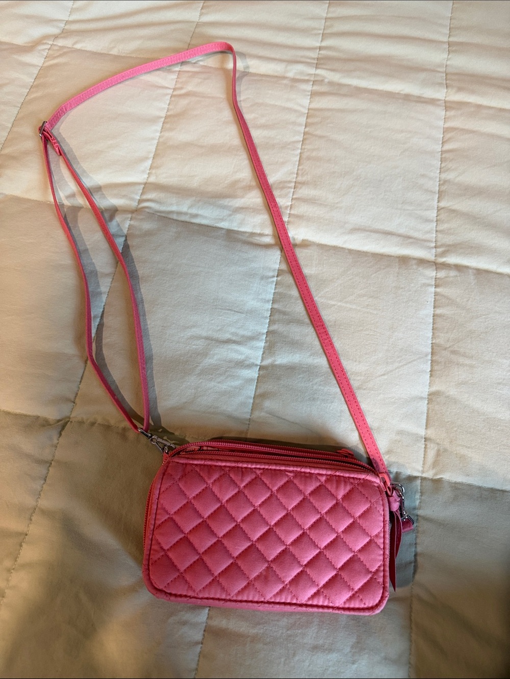 Vera Bradley Quilted Pink Crossbody Bag